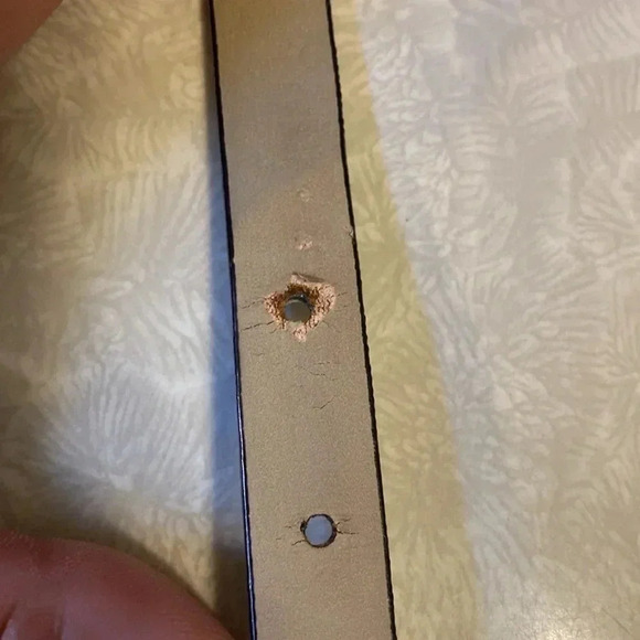 Talbots Leather‎ skinny snakeskin belt Size M - Picture 6 of 7